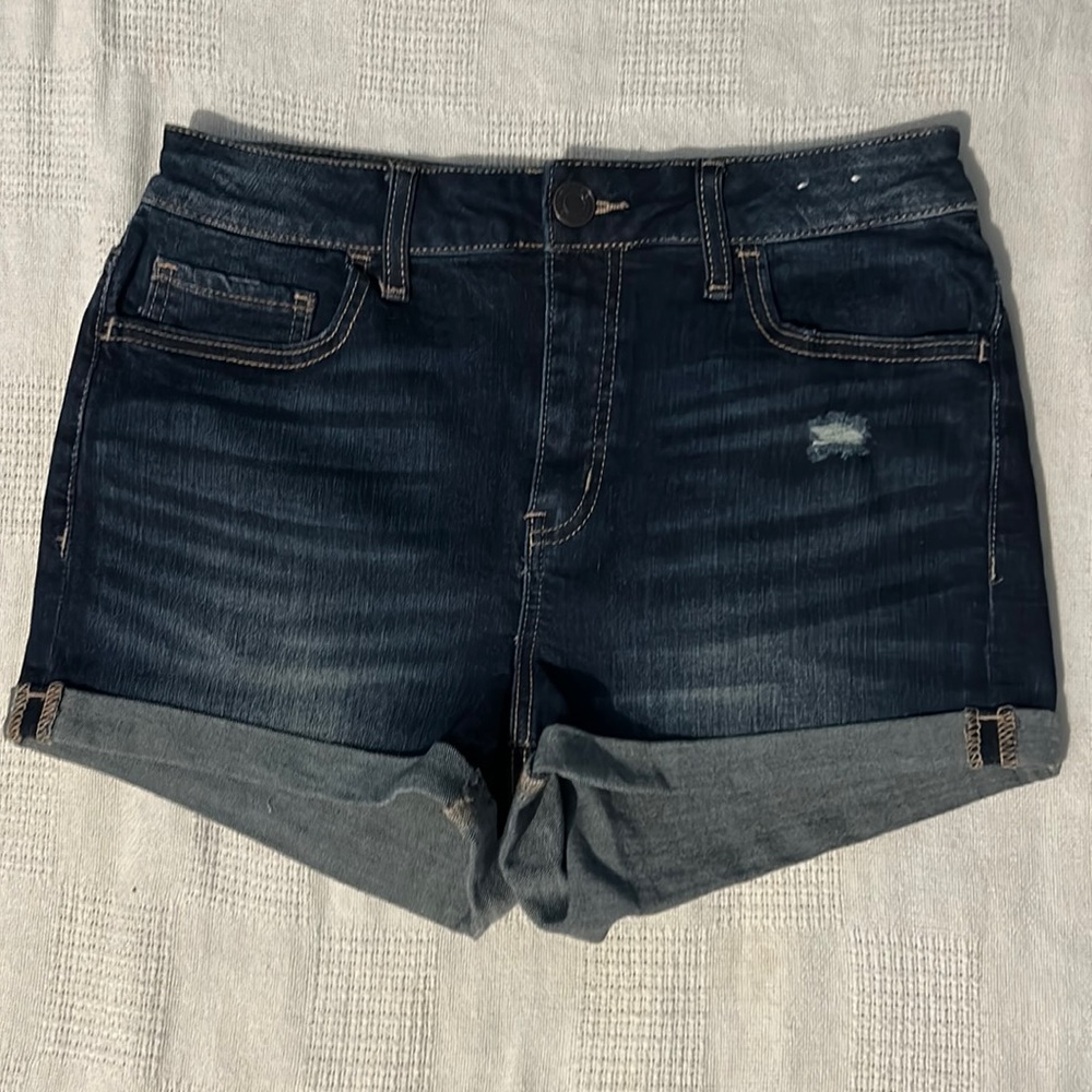 High Rise Denim Shorts